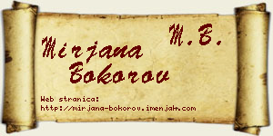 Mirjana Bokorov vizit kartica